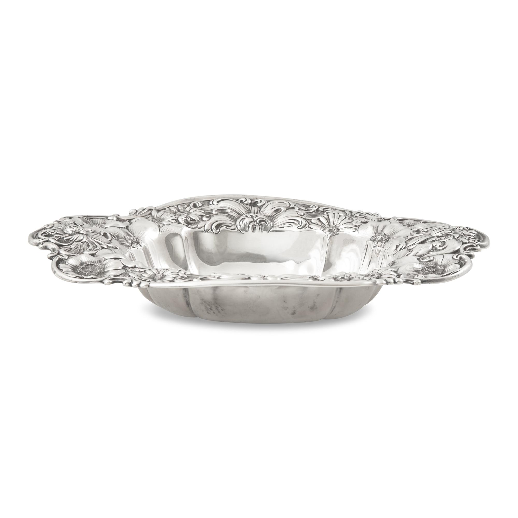 An American Silver Floral Repousse Bowl
