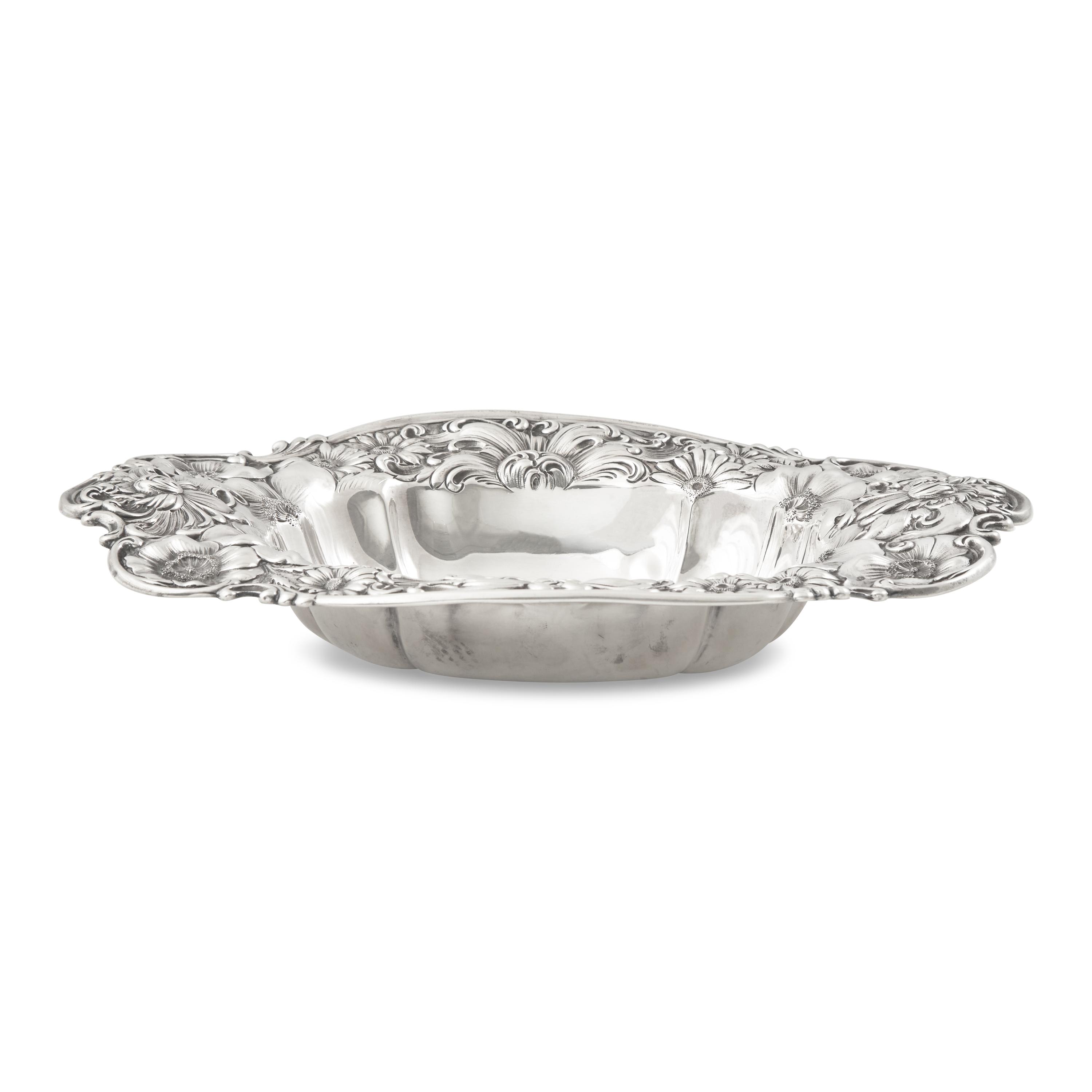 An American Silver Floral Repousse Bowl