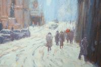 Winter on Wall Street from Trinity Church, 1987