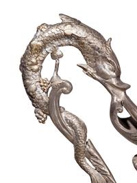 A Large Neoclassical Silvered Metal Ewer