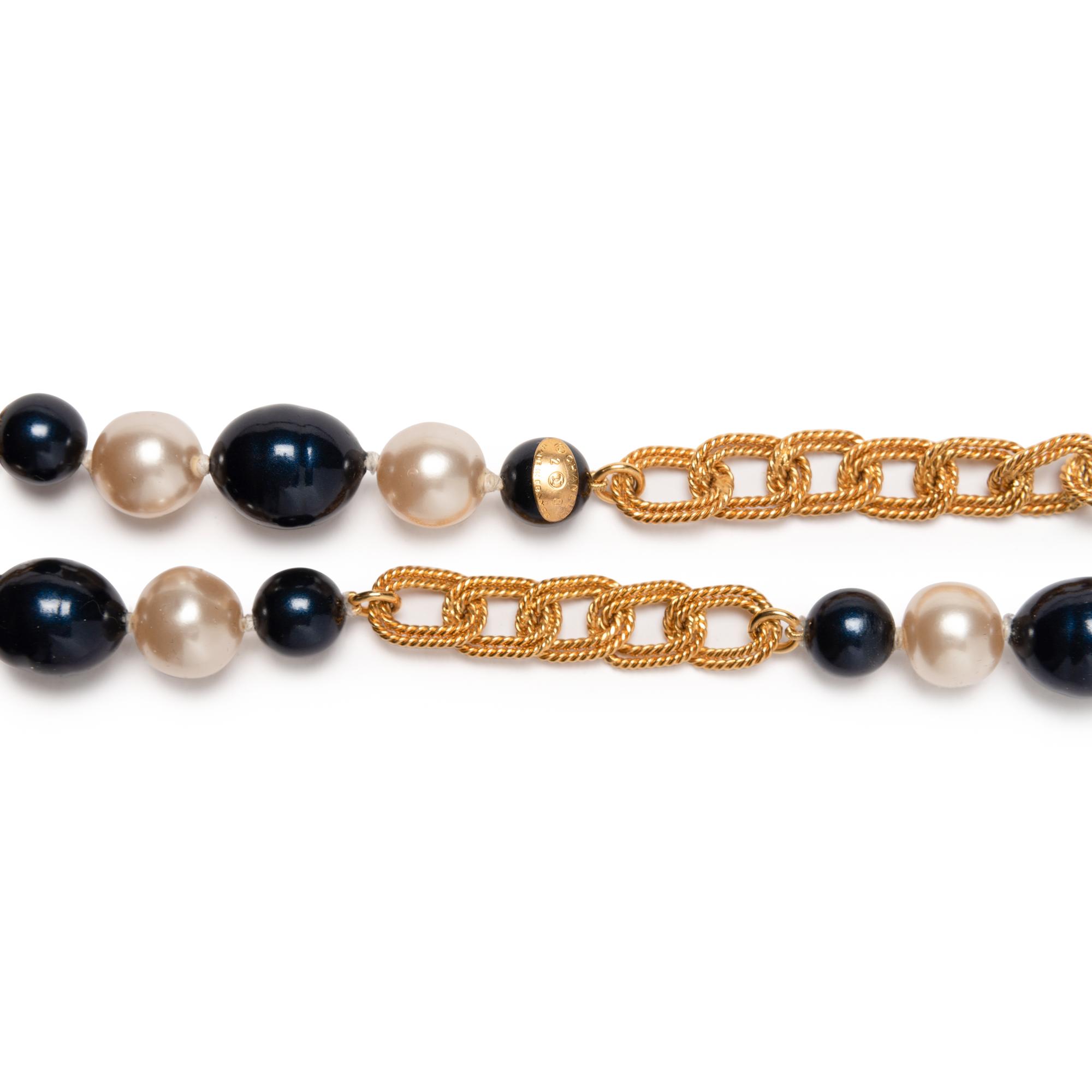 Chanel Faux Pearl and Chain Necklace, 1989