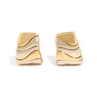 BICOLOR GOLD AND STEEL EARCLIPS