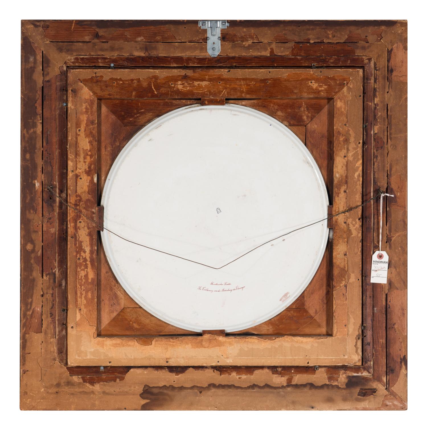 A Large Vienna Porcelain Charger in a Giltwood Frame