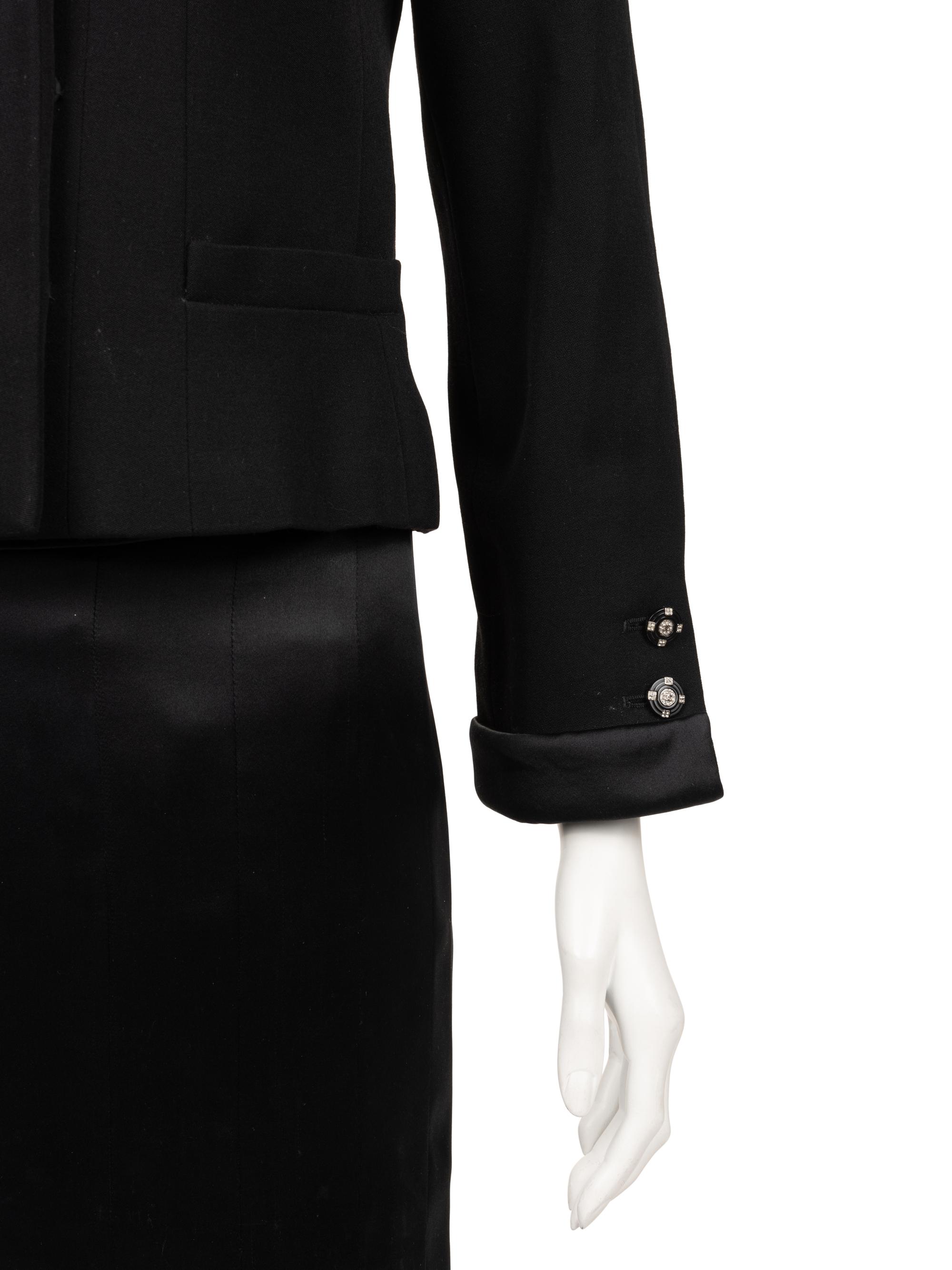 Chanel Quilted Skirt Suit Trimmed in Satin, Fall 2006