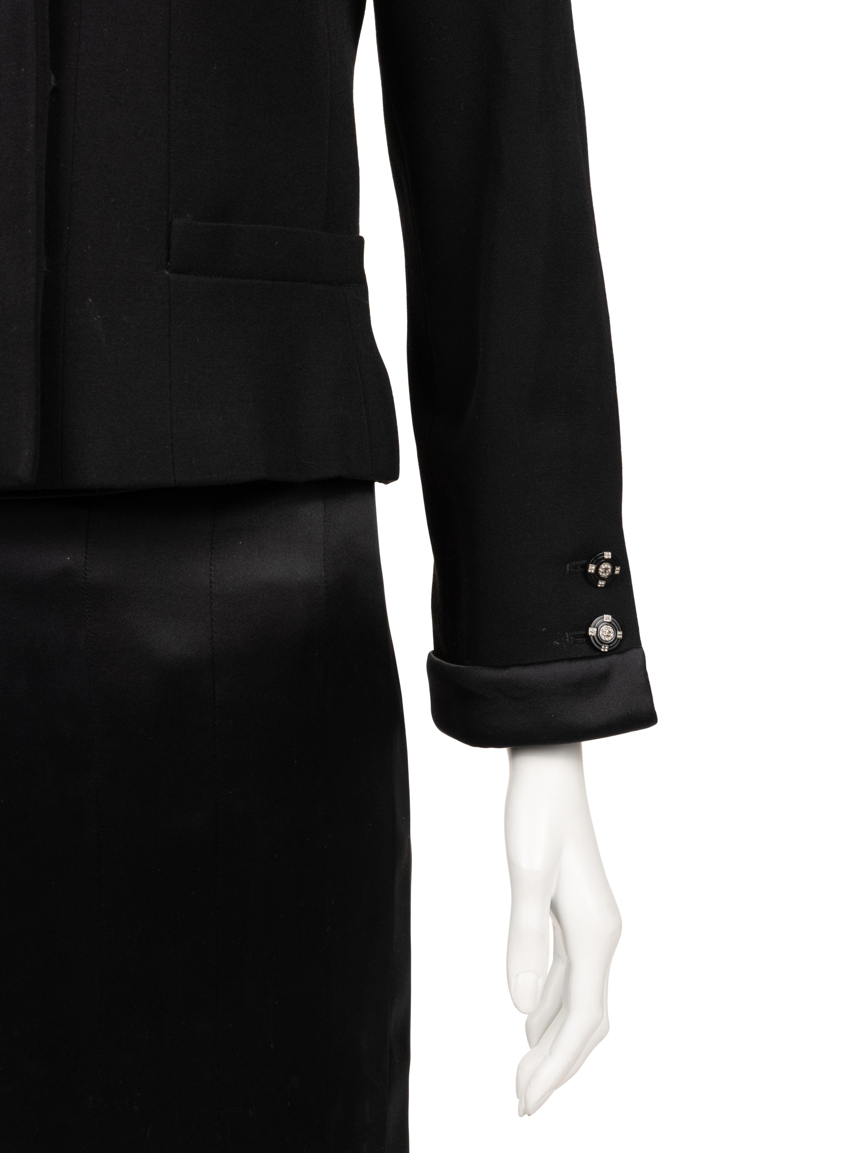 Chanel Quilted Skirt Suit Trimmed in Satin, Fall 2006