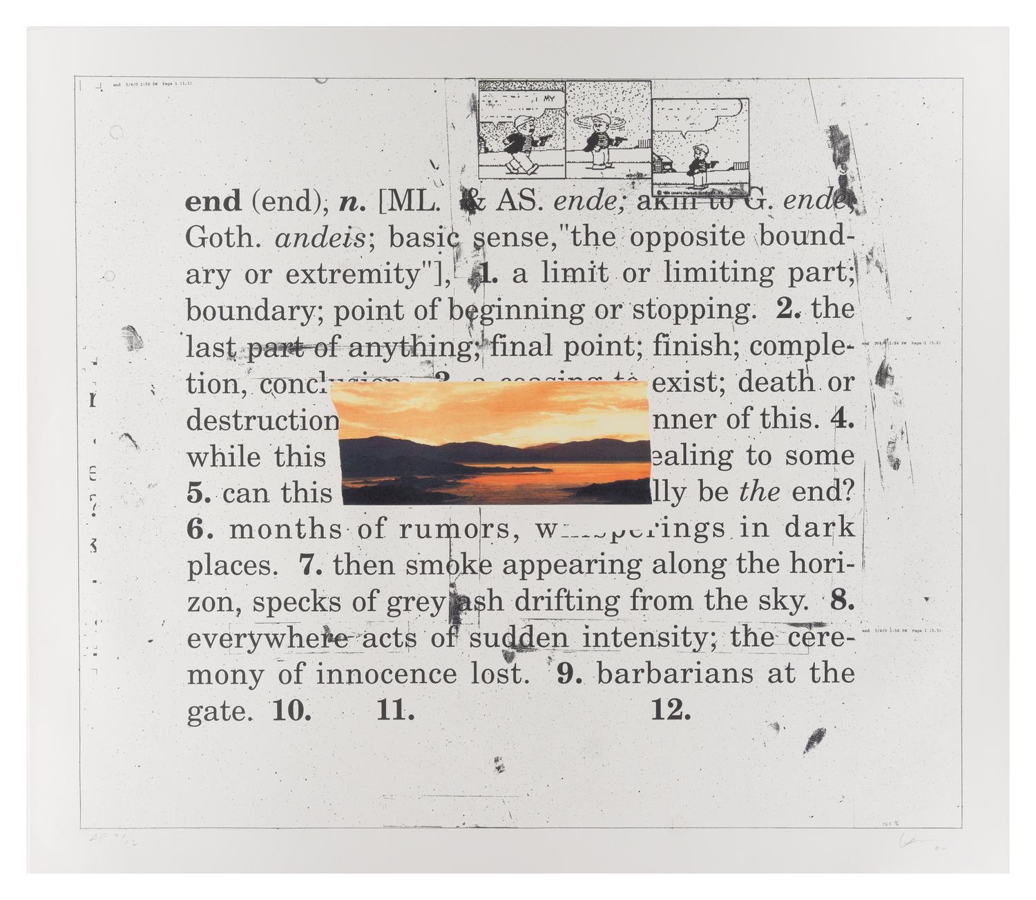 End (from the Landfall Press 30th Anniversary portfolio)