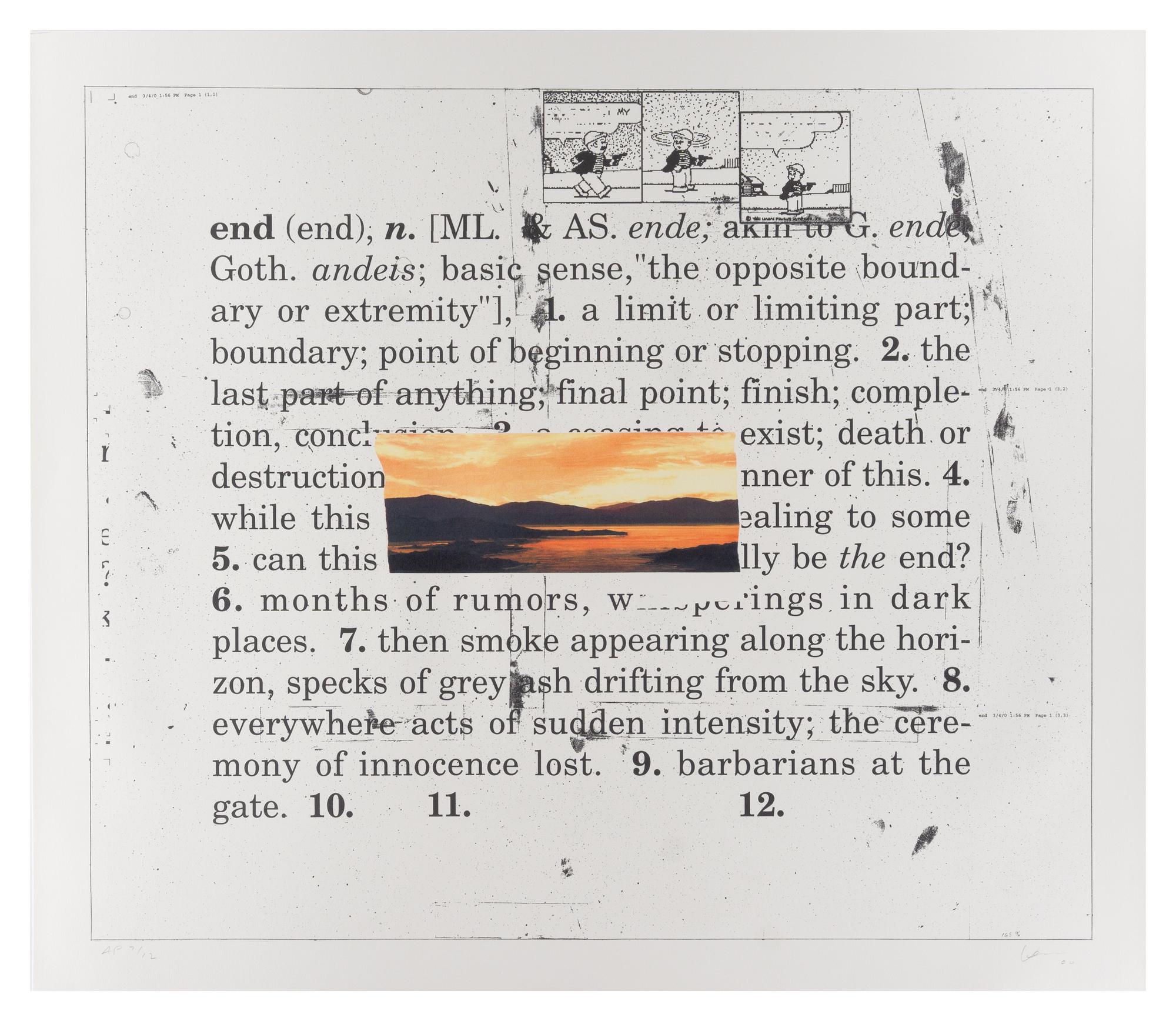 End (from the Landfall Press 30th Anniversary portfolio)