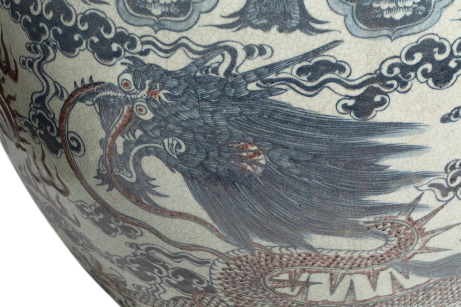 A Pair of Large Chinese Blue and White Porcelain Fish Bowls