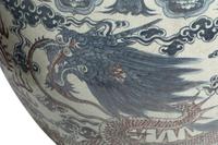 A Pair of Large Chinese Blue and White Porcelain Fish Bowls