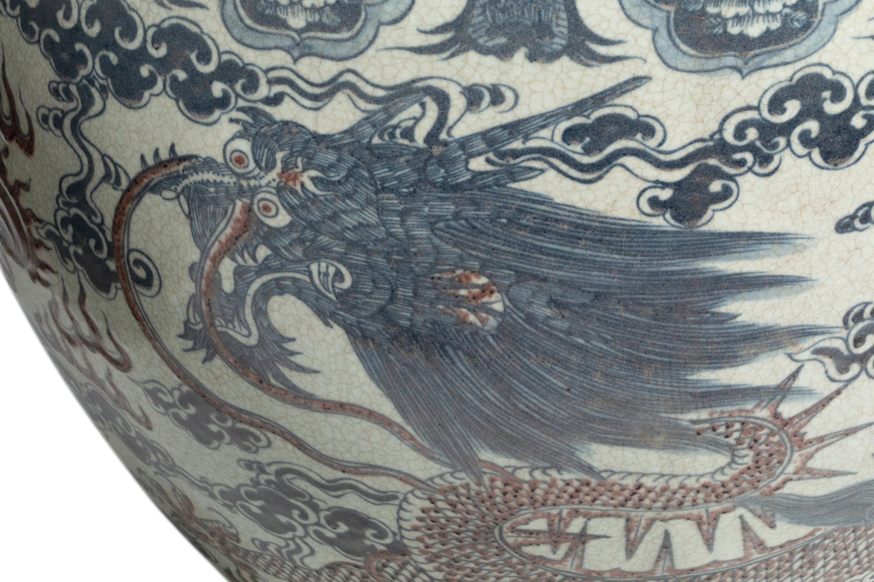 A Pair of Large Chinese Blue and White Porcelain Fish Bowls