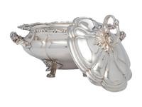A Pair of Sheffield Plate Lidded Vegetable Dishes