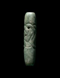A Maya Jade Glyph Pendant