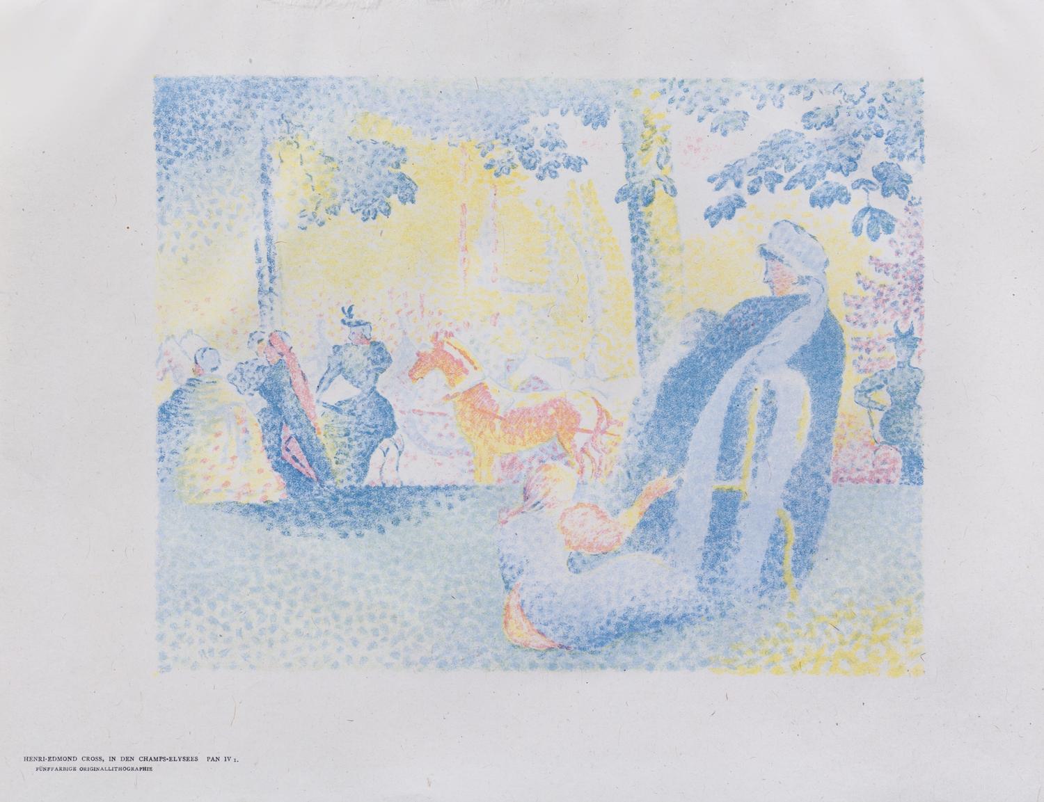 Henri-Edmond Cross, (French, 1856-1910), Les Champs Élysées (from Pan), 1897