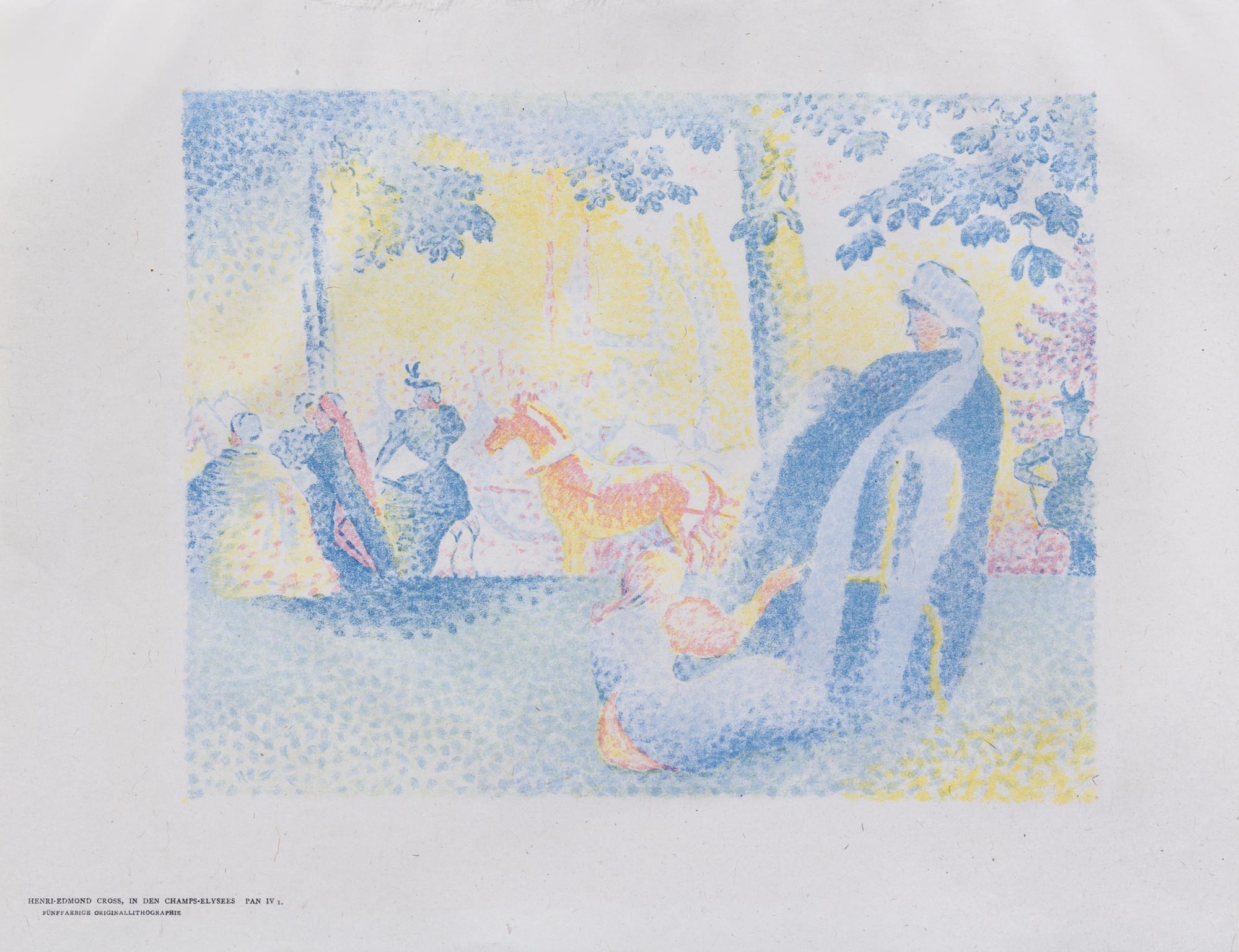 Henri-Edmond Cross, (French, 1856-1910), Les Champs Élysées (from Pan), 1897