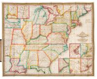 MITCHELL, S.A. Mitchell's Travellers Guide Through the United States. A Map of the Roads, Distances... &c. 1833. THE GRAFF COPY.