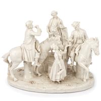 A German Blanc-de-Chine Porcelain Figural Group