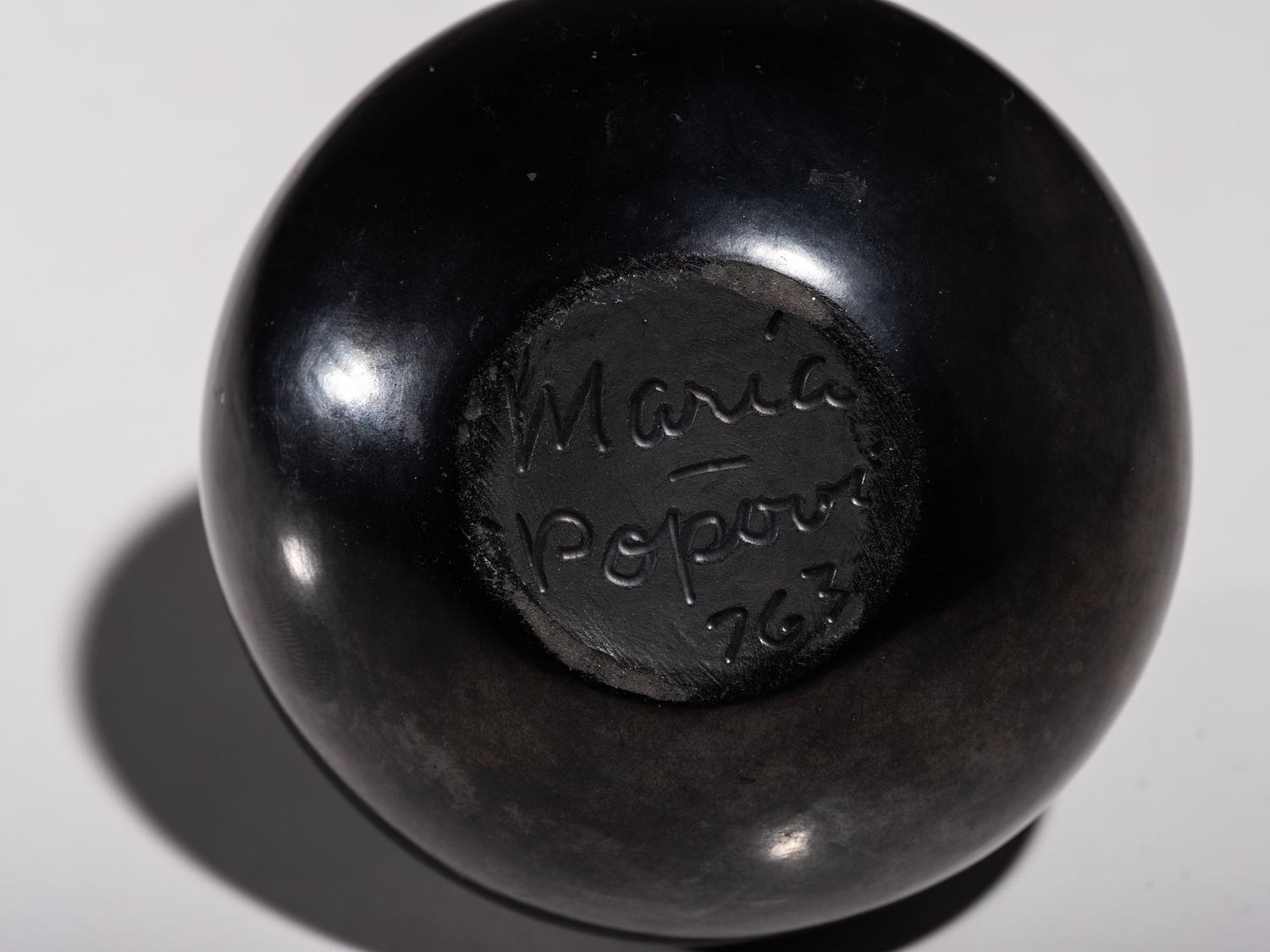 Blackware Pottery Jar, with Gunmetal Finish July 1963
