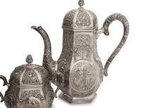 A German Silver Five-Piece Tea and Coffee Service