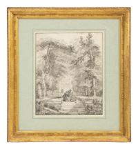 Figures in a Manor Garden