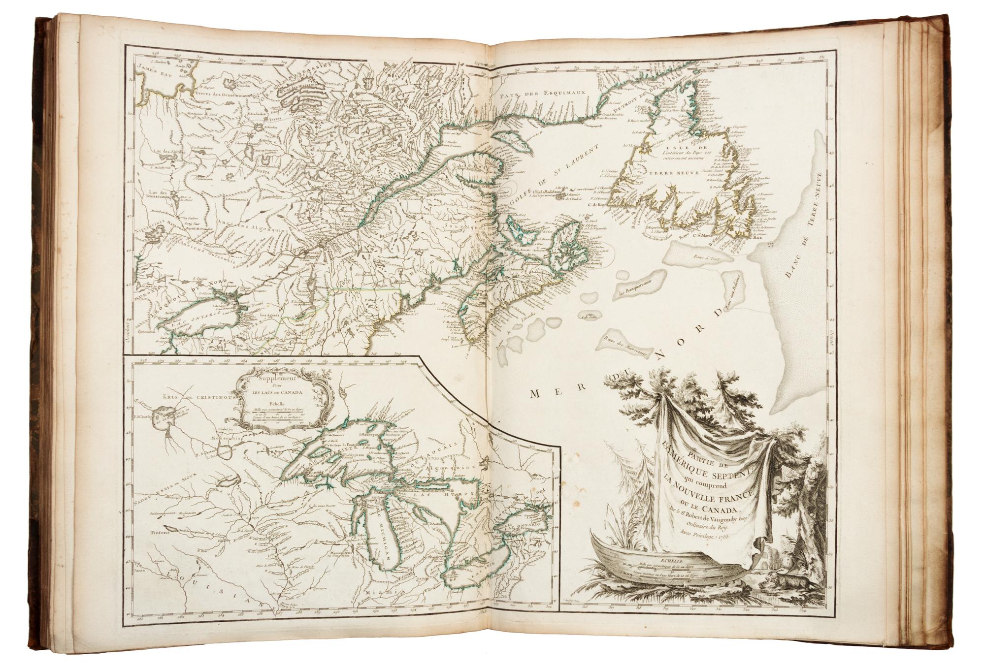 ROBERT DE VAUGONDY, Didier (1723-1786) Atlas Universel. Paris: By the author and Boudet, 1757.