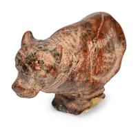 An Egyptian Red Jasper Trussed Cow