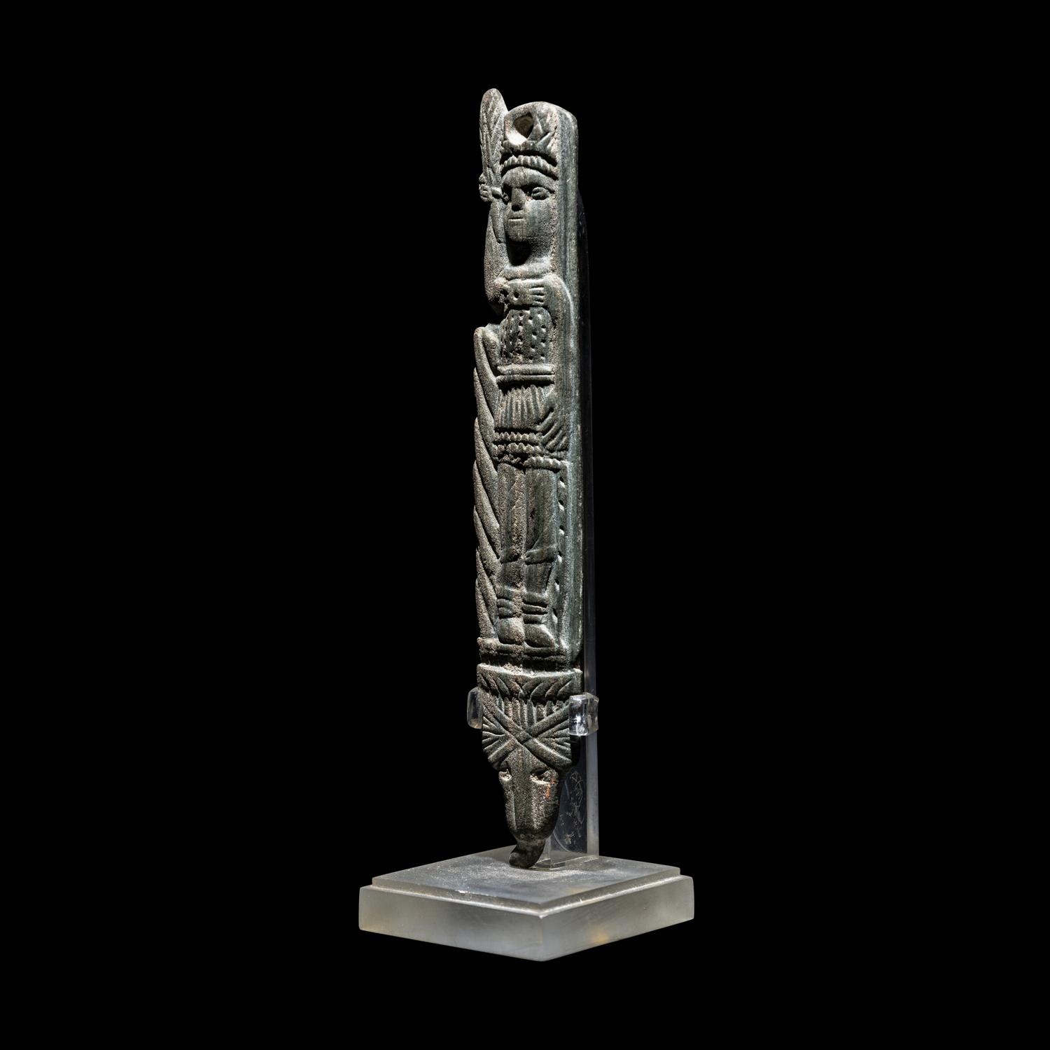 A Parthian or Roman Flint Carved Knife Handle