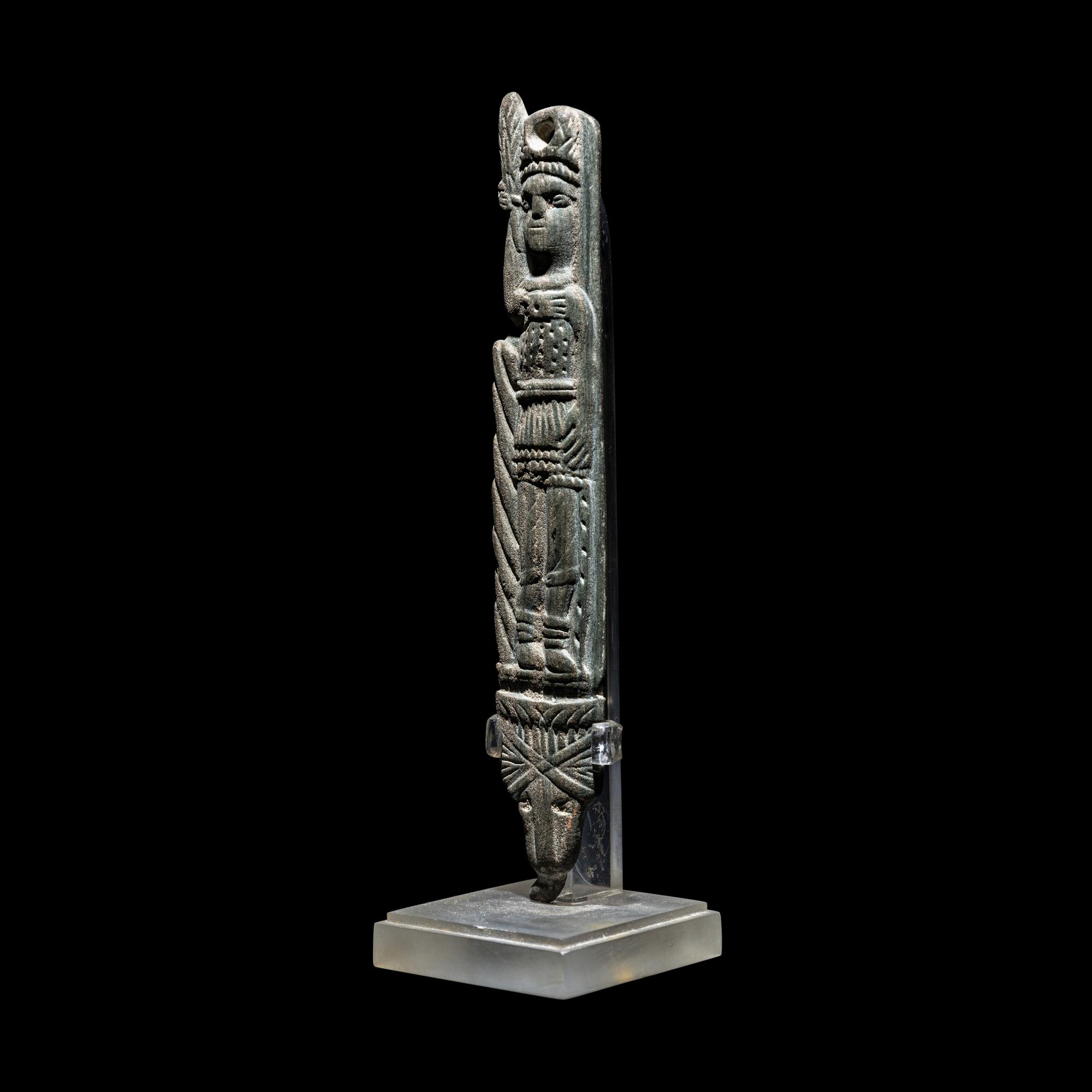A Parthian or Roman Flint Carved Knife Handle