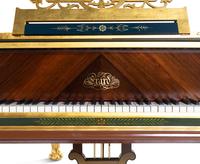 An Empire Style Kingwood, Giltwood and Painted Art Case Piano