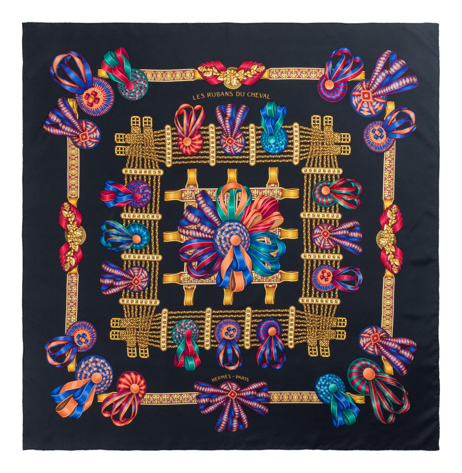 Three Hermès 90cm Silk Scarves