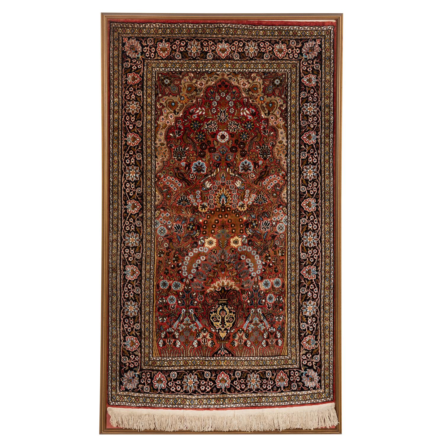 A Hereke Silk Prayer Rug