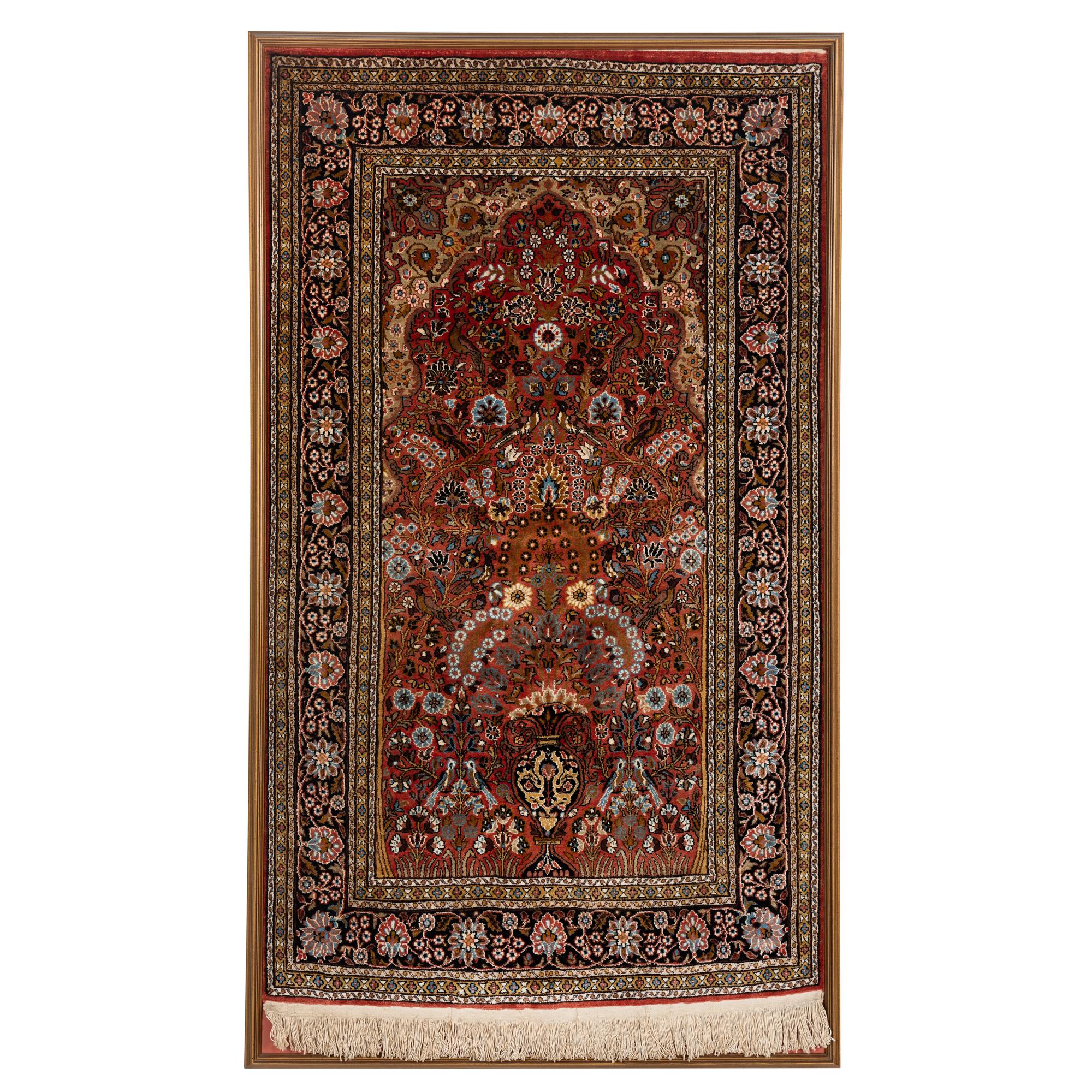 A Hereke Silk Prayer Rug