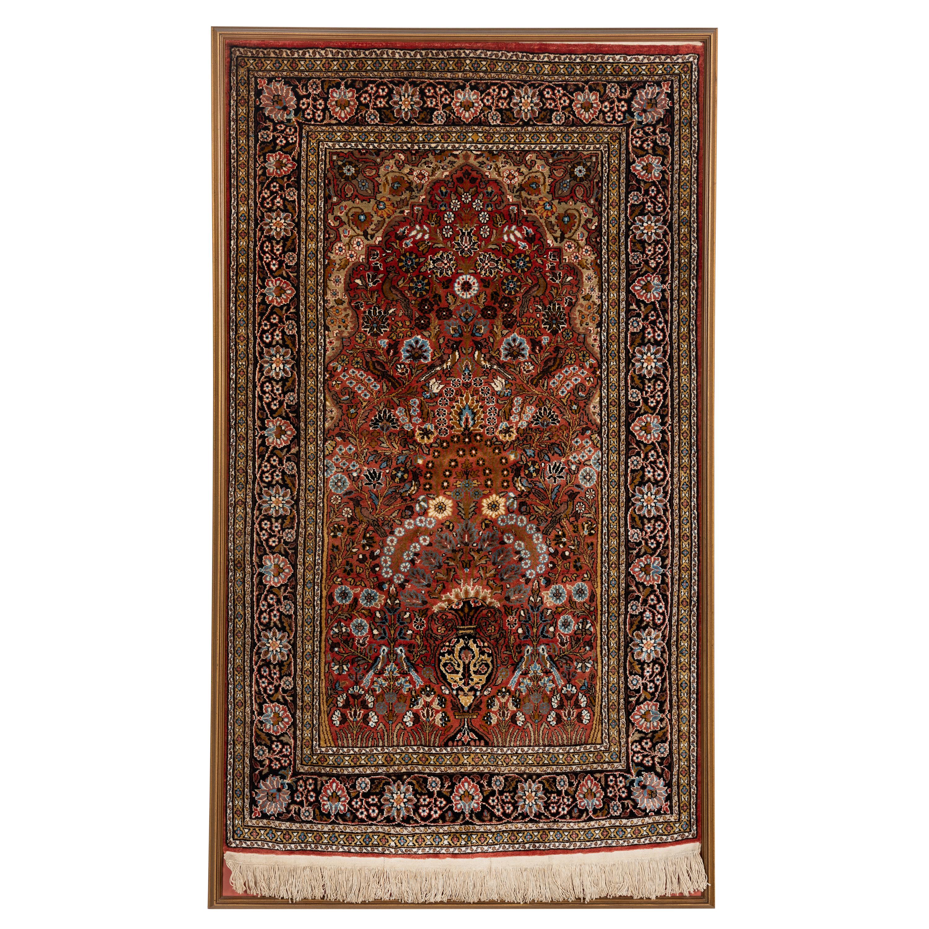 A Hereke Silk Prayer Rug