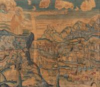 A Continental Needlepoint Panel Depicting a Biblical Scene