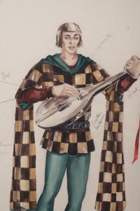 Four Conceptual Costume Illustrations from Cecil B. DeMille Films, 1935-1956