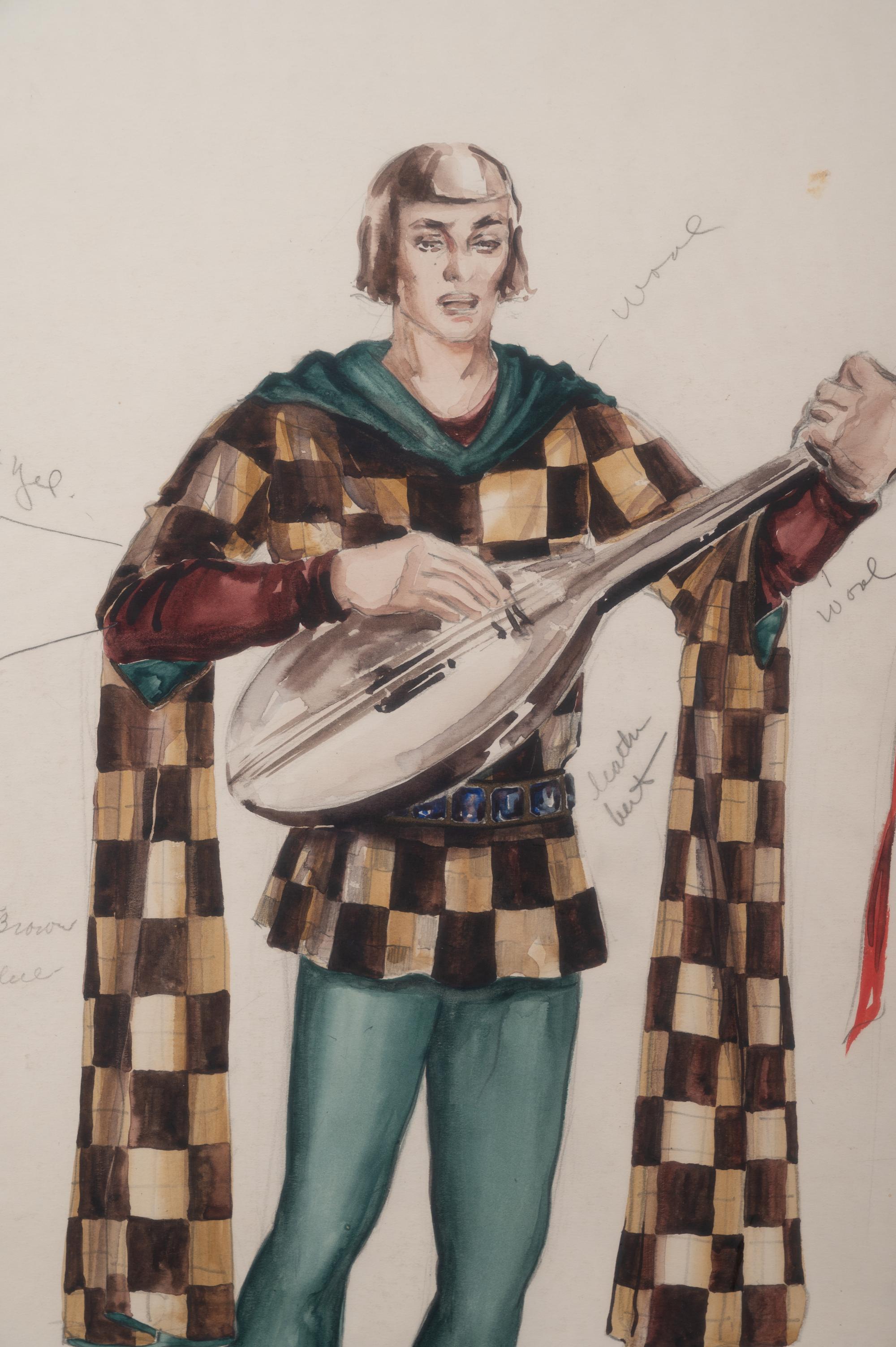 Four Conceptual Costume Illustrations from Cecil B. DeMille Films, 1935-1956