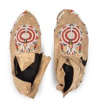 Cheyenne Beaded Hide Moccasins