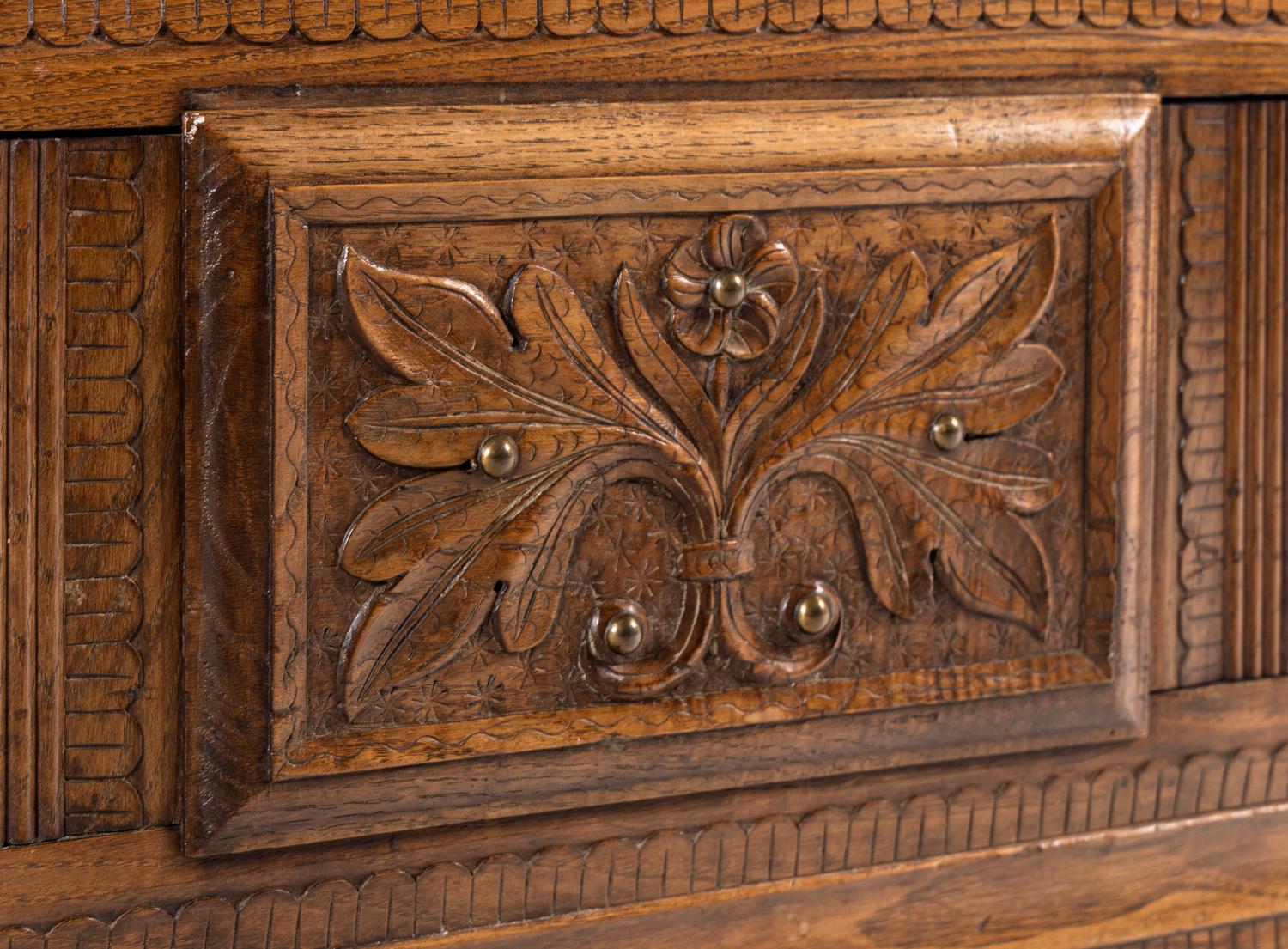 A French Carved Walnut Armoire