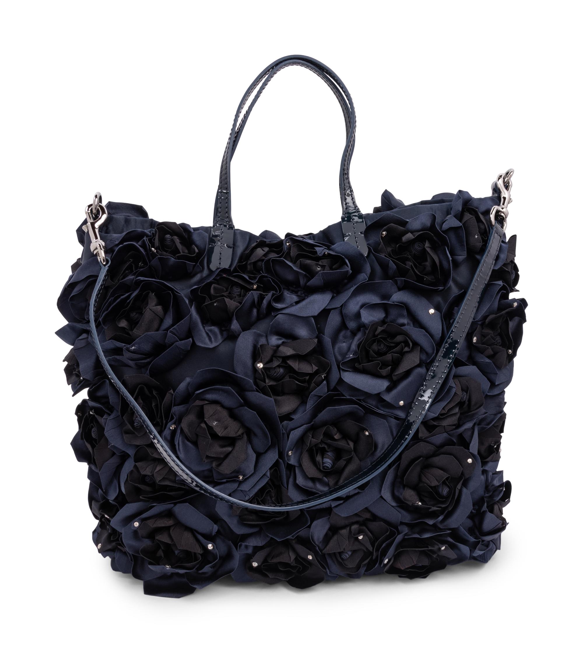 Black Valentino Floral Tote, 2010-20s