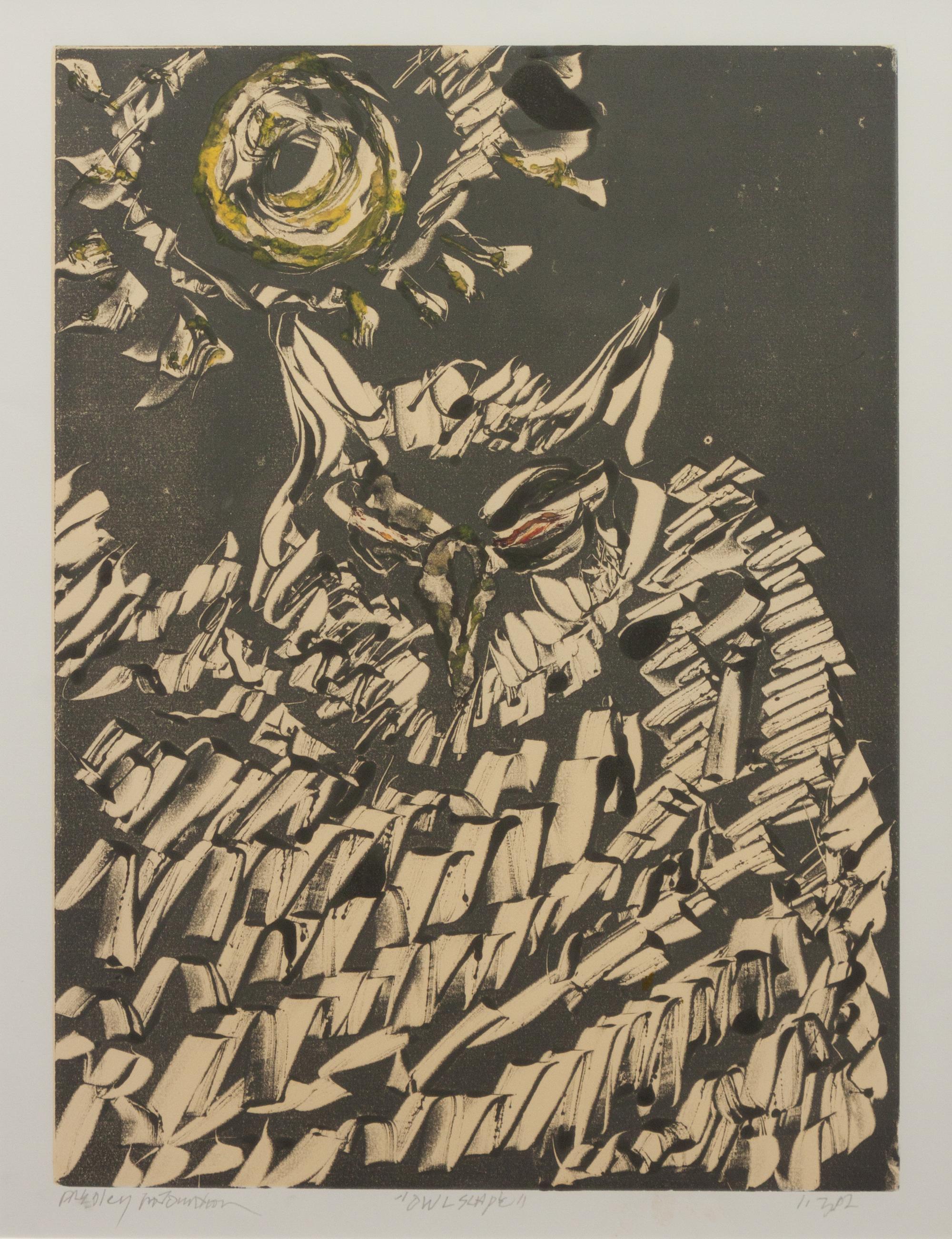 Three Works: Buffalo Warrior, 2012; Owl Scape, 2012; Spirit Feather , 2012