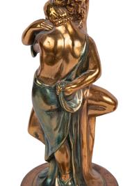 A Pair of Patinated Art Deco Lamps in the Manner of Paul Herzel