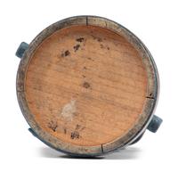 A Blue Painted Miniature Lidded Firkin