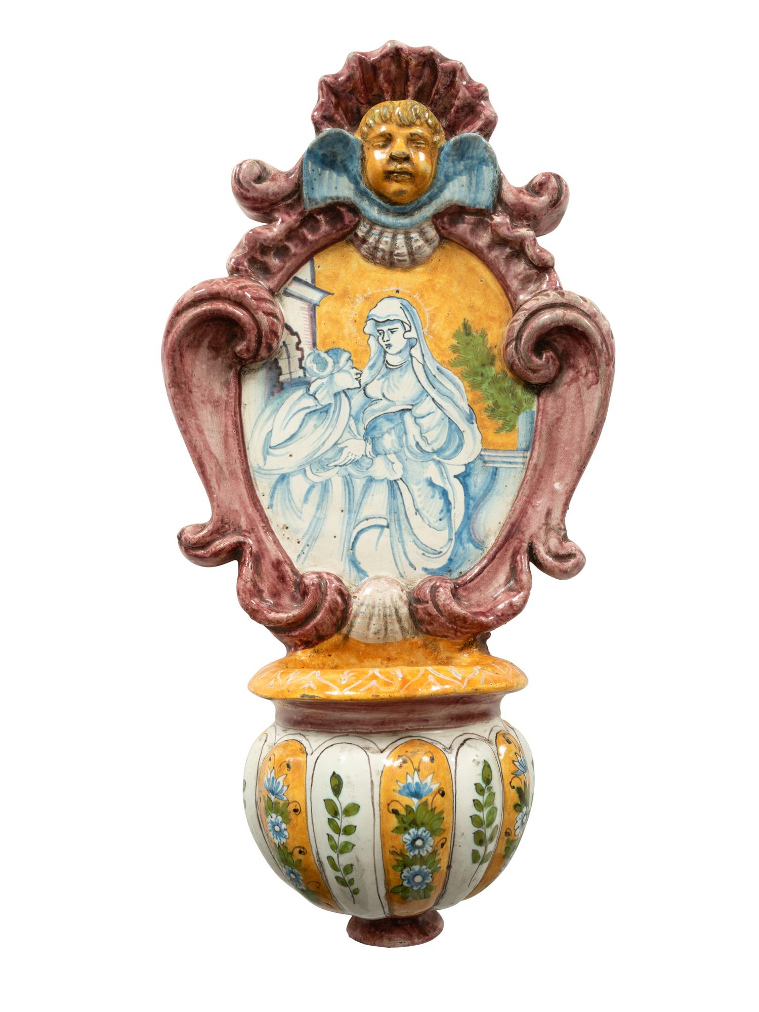 Four Italian Majolica Wall Ornaments
