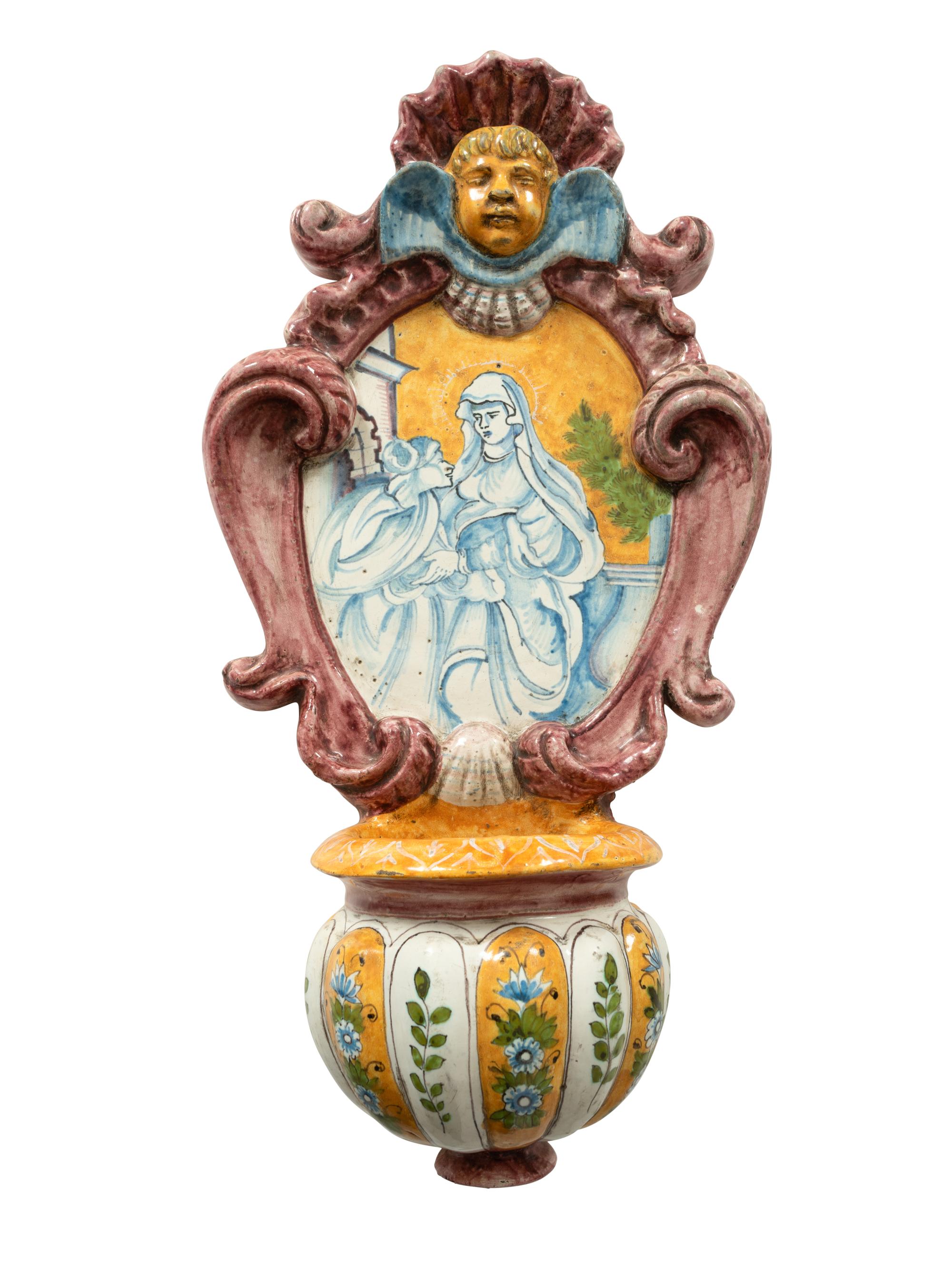Four Italian Majolica Wall Ornaments