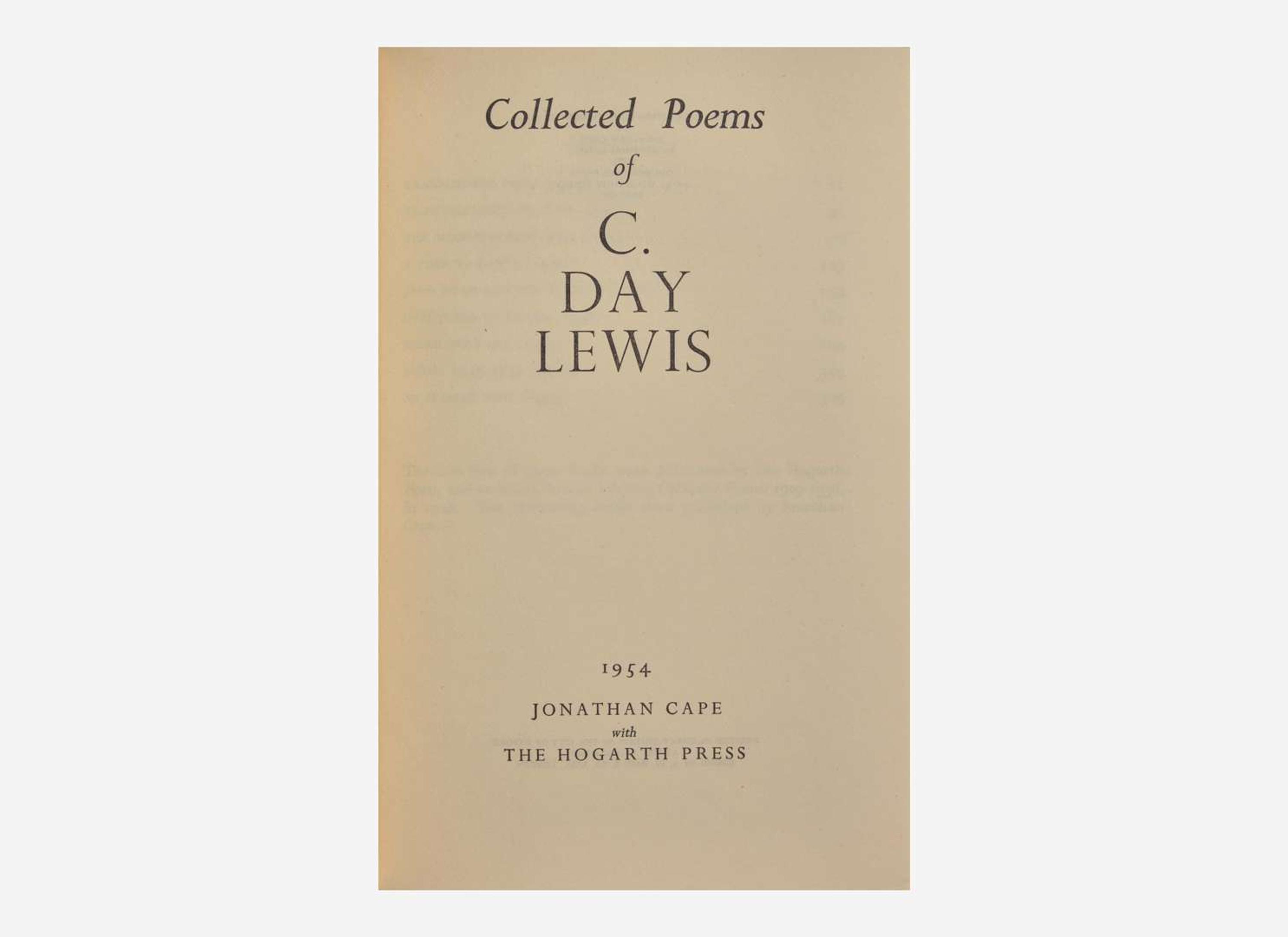 [Literature] Lewis, C. Day: Collected Poems