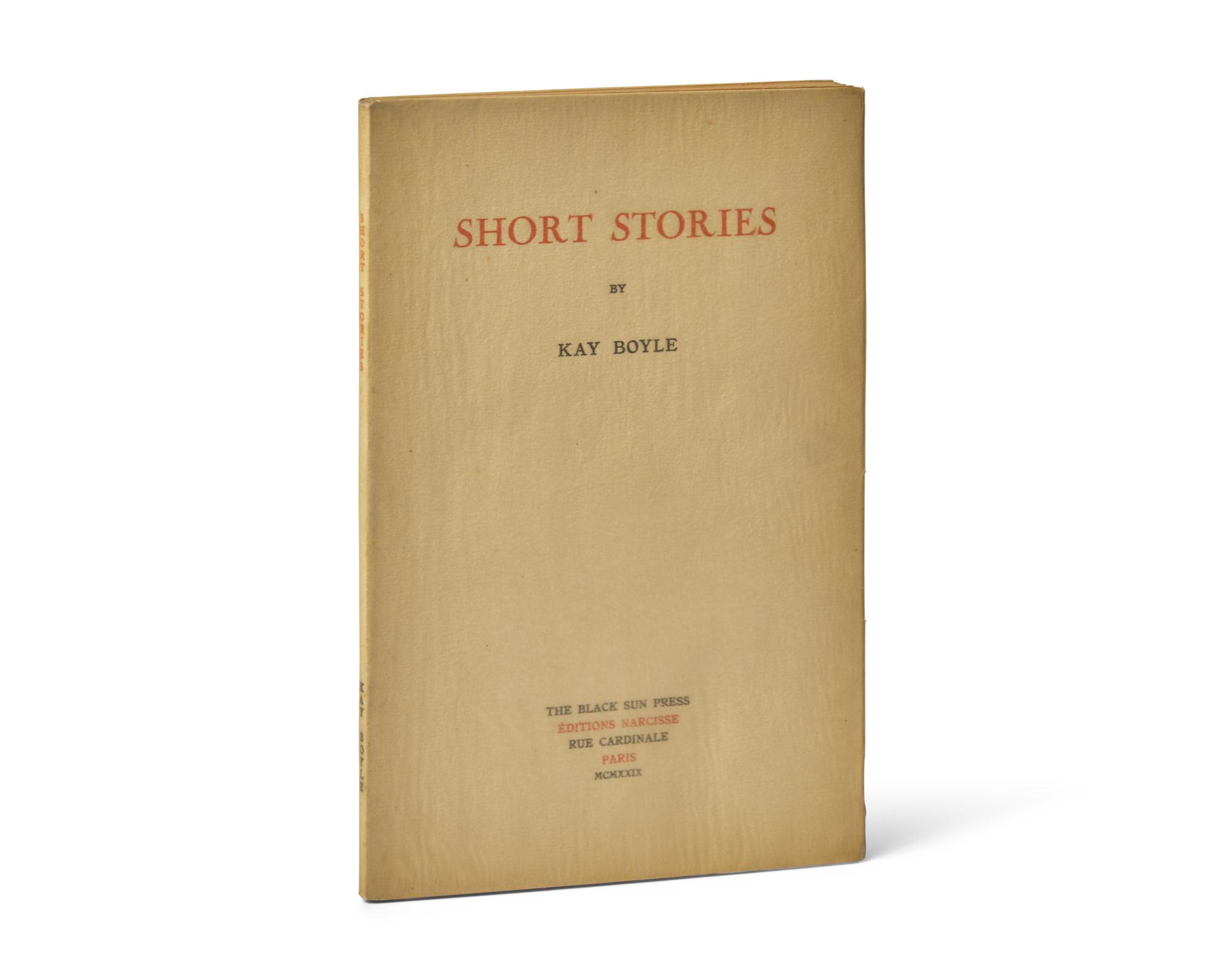 [Black Sun Press] Boyle, Kay. Short Stories