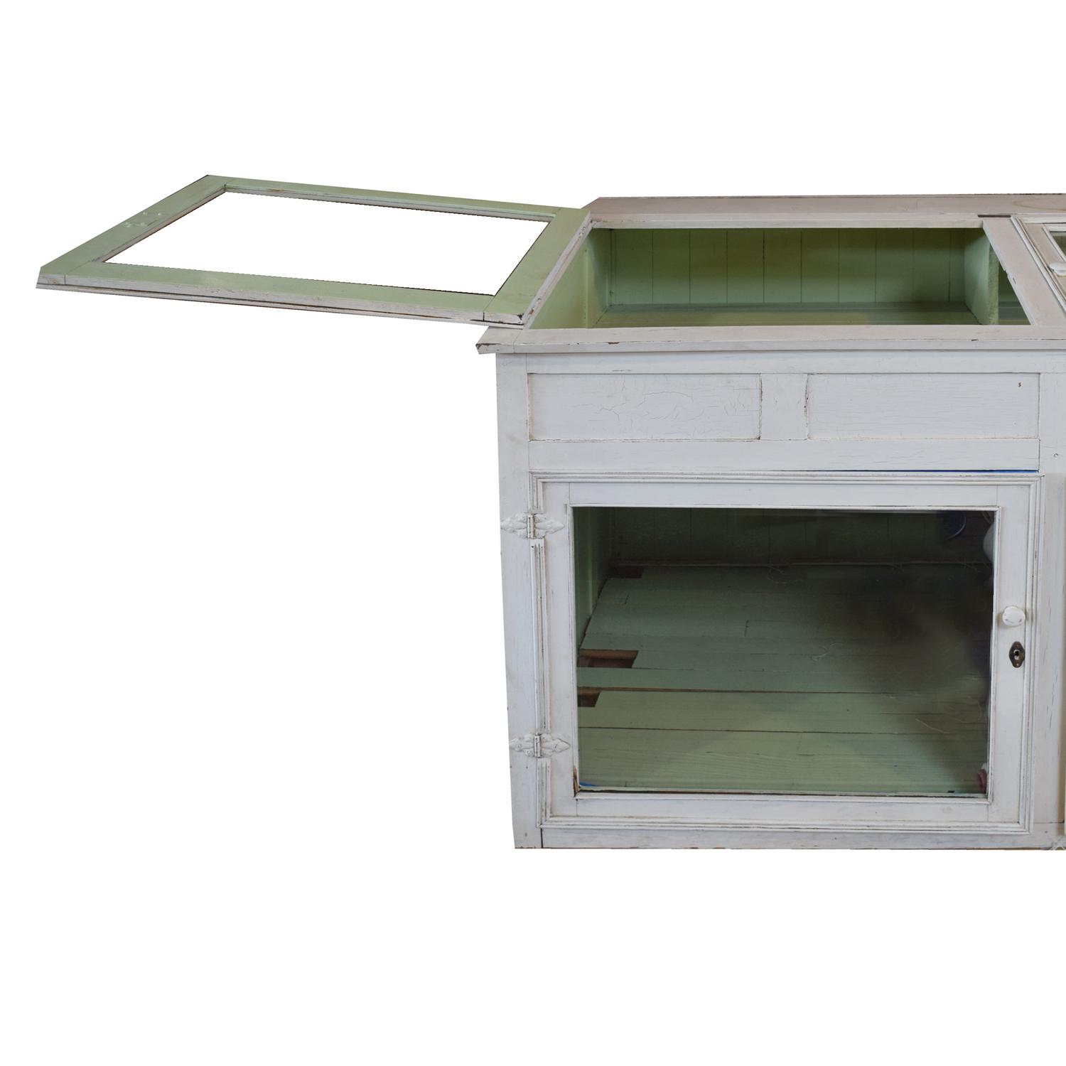 A Wood and Glass Display Cabinet 27.5" W x 27.5" D x 13.5" H — United States, Early 20th Century