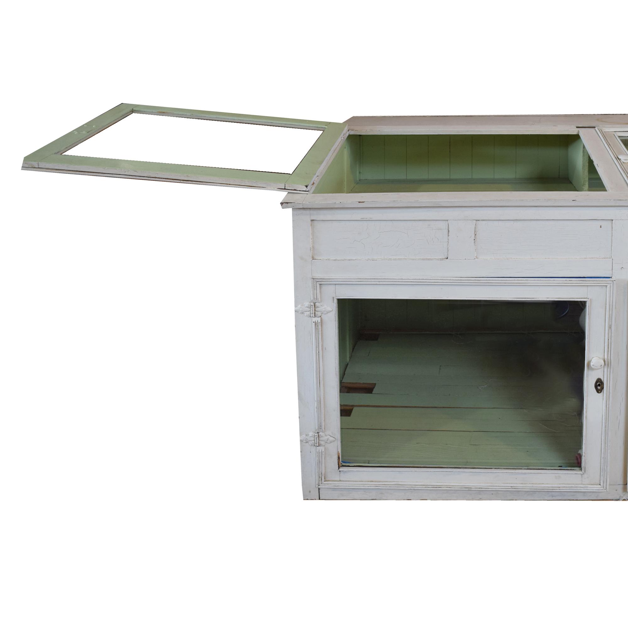 A Wood and Glass Display Cabinet 27.5" W x 27.5" D x 13.5" H — United States, Early 20th Century
