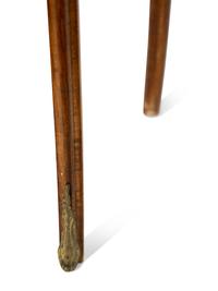 Three French Fruitwood Marble-Top Side Tables