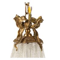 A Louis XVI Style Gilt Metal and Cut Glass Chandelier