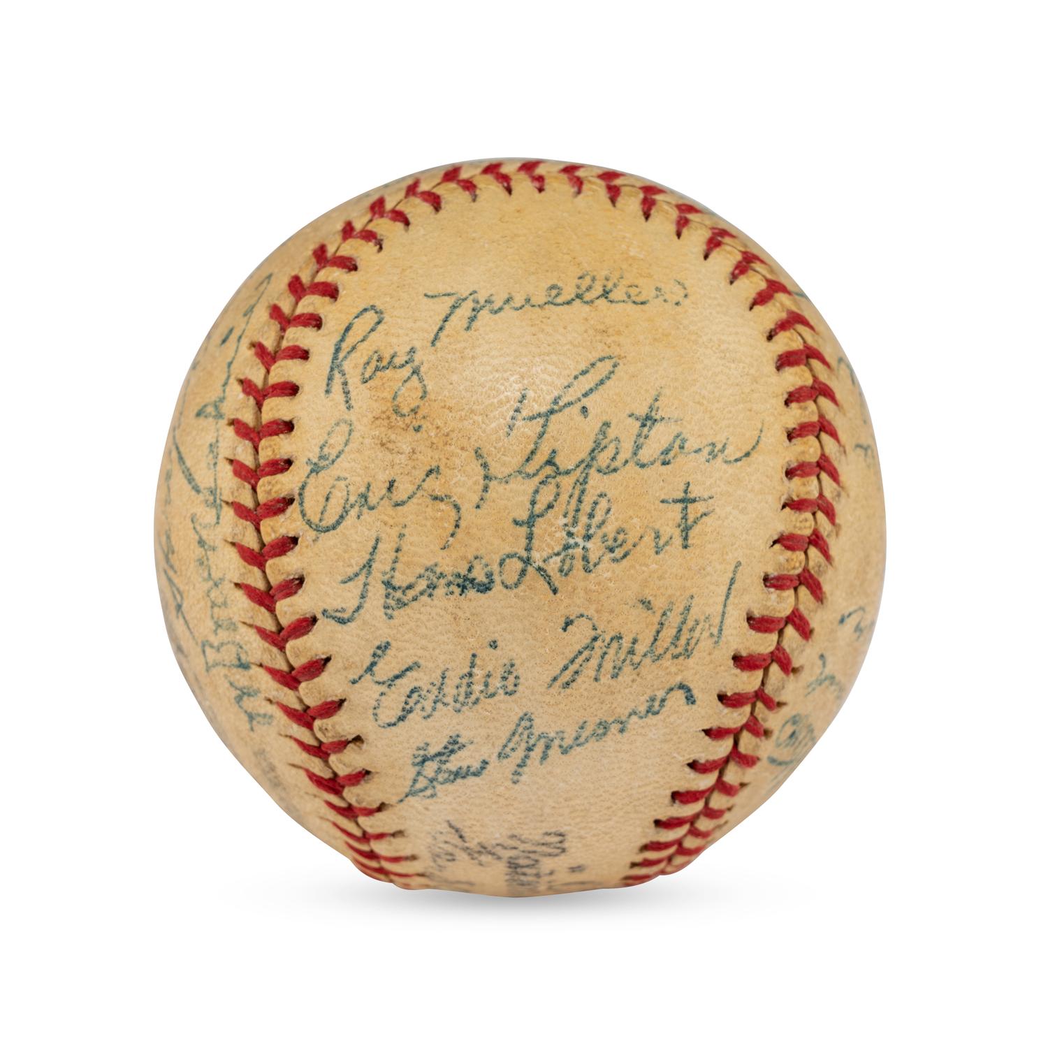 A 1944 Cincinnati Reds Team Signed Autograph Baseball